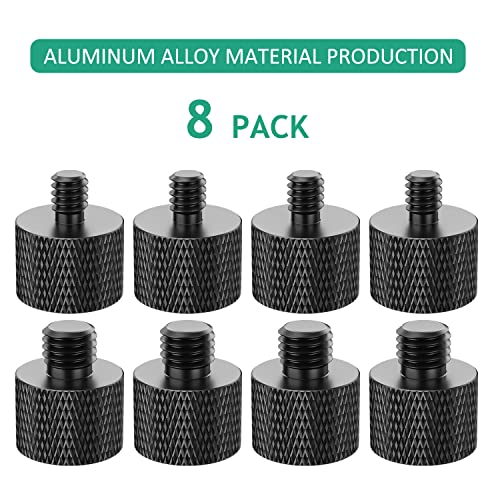 5/8 to 1/4 Adapter 8 Pcs Mic Stand Thread Screw Adapter 5/8 Female to 1/4 Male and 5/8 Female to 3/8 Male for Microphone Stand Mic Mount - color: 1/4_3/8