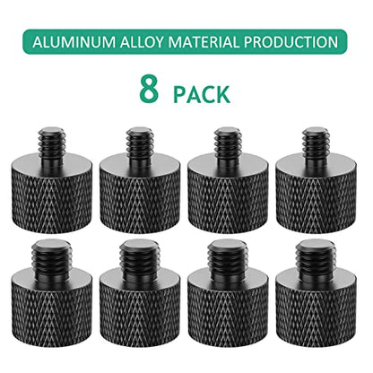 5/8 to 1/4 Adapter 8 Pcs Mic Stand Thread Screw Adapter 5/8 Female to 1/4 Male and 5/8 Female to 3/8 Male for Microphone Stand Mic Mount - color: 1/4_3/8