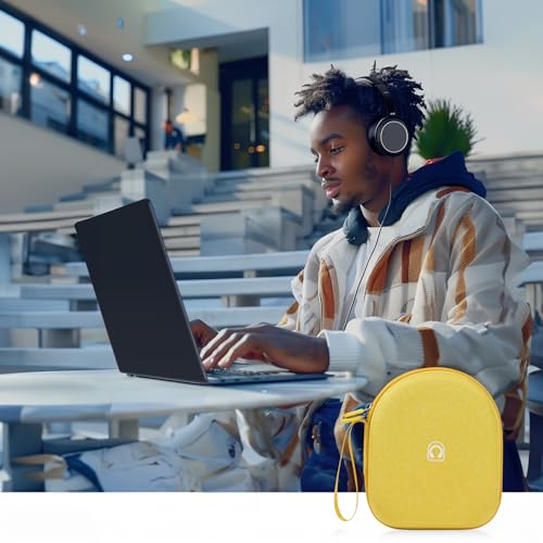 Headphone Case Compatible with Sony WH-CH520/ WH-1000XM4/ for JBL Tune 720BT/ 510BT Wireless Headphones Bluetooth On-Ear, Over Ear Noise Cancelling Earphone Bag- Yellow (Box Only) | Cationic Oxford Cloth, Mesh Pocket, for JBL Tune 720BT/510BT, Travel Stor