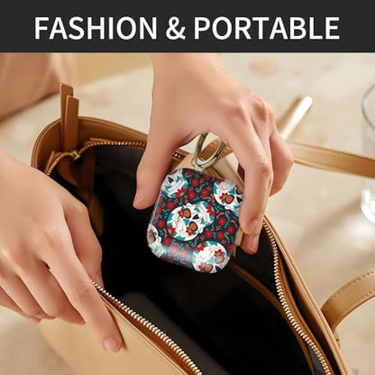 Cute Case Cover Compatible with AirPods 4th Generation 2024, Shockproof for Women & Girls with Cute Golden Round Buckle – Protective, Anti-Drop Design(Cute Skull) - color: Cute Skull