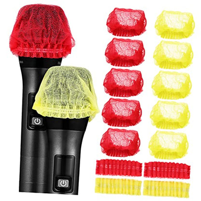 Totority 100pcs Non-woven Microphone Covers Disposable Mic Shield Windscreen Protection for Ktv
