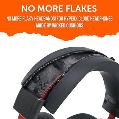 WC BandZ Cloud - Silicone Headband Cover for HyperX Cloud Series Headphones by Wicked Cushions | Enhanced Comfort, Style, & Sweat Protection | Exclusively for HyperX Cloud Series | Black - color: Black
