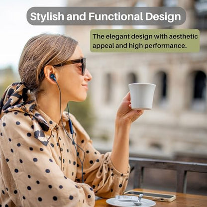 JVC Wired USB-C Earbuds - Noise Isolation - DAC - Hi-Res Audio - Built-in Mic with Mute - Comfortable Silicone Ear Tips - 3 Button Remote – Plug & Play - HAFR29UC - color: Blue