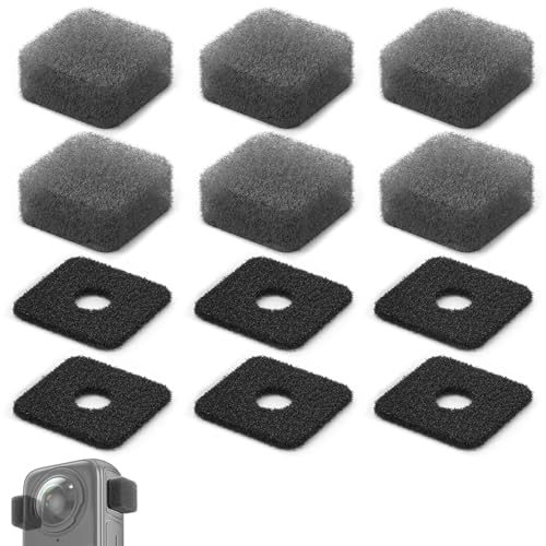 VRIG 6 Set - Microphone Wind muff for Insta360 X3 X4 X5 ONE Anti-Noise Windbreak Sponge Cushion Effectively Reduces Noise and Improves Sound Quality