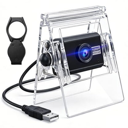 720P USB HD Webcam with Microphone， Web Camera for PC，with Auto White Balance for Video Calls, Live Streaming Gaming & Online Meetings ，USB Streaming Camera - color: Transparent