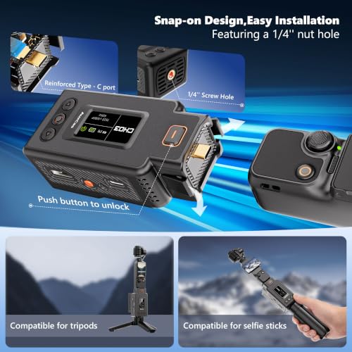 Wireless HDMI Transmitter for Pocket/Action/Insta 360, HD Video Receiver - size: The second generation