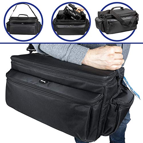 Ultimaxx’s Extra Large, Water-Resistant Professional Gadget Bag Compatible with Camcorders and Accessories for Sony NEX-FS-100, FS-100U, FS-700, FS700UK, FS700R, EA50UH Camcorders, and More