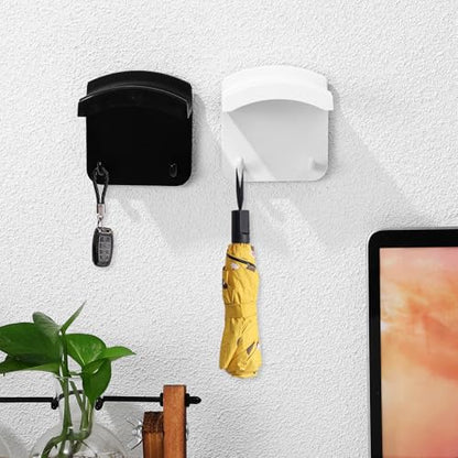 2pcs Gaming Headphone Holder Wall Mounted Headset Wall Stand with Dual Hooks and Self-Adhesive Abs Design for Gaming Room the Desk Storage