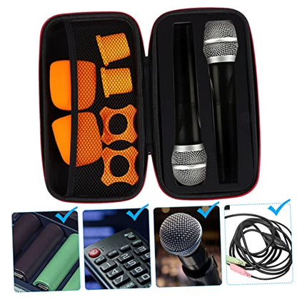 Toddmomy Case Sponge Inserts Storage Pouch for Windscreen Covers Accessory Holders Easy Zipper Closure