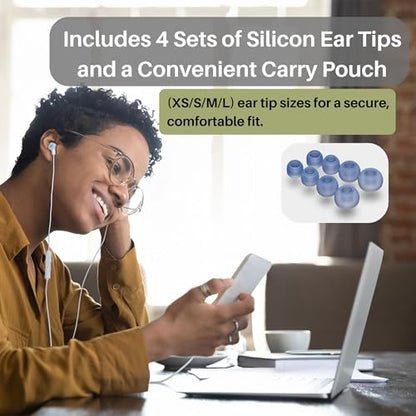 JVC Wired USB-C Earbuds - Noise Isolation - DAC - Hi-Res Audio - Built-in Mic with Mute - Comfortable Silicone Ear Tips - 3 Button Remote – Plug & Play - HAFR29UC - color: Blue