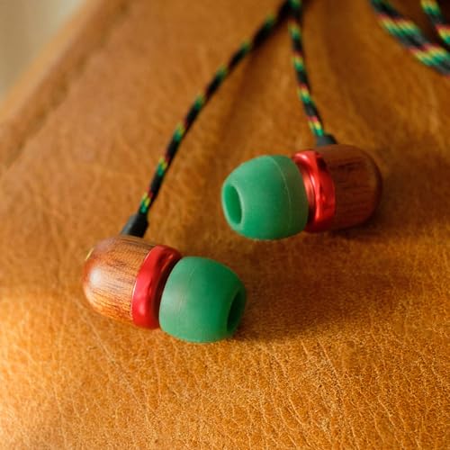 House of Marley Smile Jamaica USB-C Wired Earbuds with Microphone, in-Ear Headphones, 9.2mm Driver, Tangle-Resistant Cable, Plug-and-Play Earphones for Smartphones, Tablets & Laptops (Rasta) - color: Rasta
