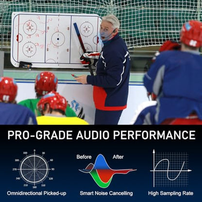 KIMAFUN 2.4G IP67 Waterproof Wireless Fitness Headset Microphone | Lightweight, for Swimming Pool, Fitness Sports, Yoga, Gym, Class, Speaker, Laptop, Tablet for 2 People, GWP92 - size: GWP92(2TX+1RX)