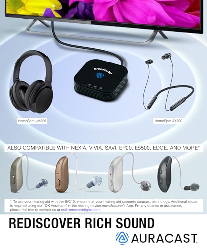 BA210 v2 Auracast Bluetooth Transmitter, LC3, AptX Lossless, AptX HD, Optical & 3.5mm Inputs, Compatible with Galaxy Buds 2 Pro, Buds 3, JY300 JM320, Hearing Aids and Bluetooth Headphones