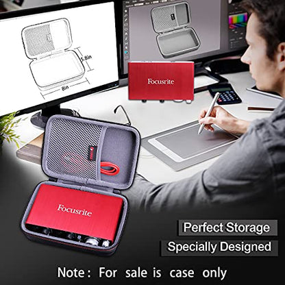XANAD Hard Case for Focusrite Scarlett Solo/2i2 4rd 3rd Gen Audio Interface