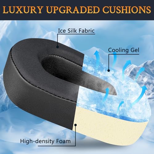 SOULWIT Cooling Gel Earpads Replacement for Logitech G733/G535/G335 Lightspeed Wireless Gaming Headset, Ear Pads Cushions with Comfort Noise Isolation Foam - Black - color: Black