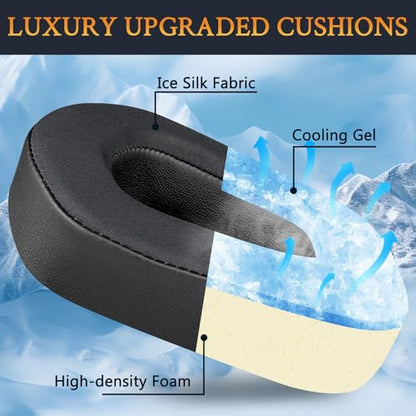 SOULWIT Cooling Gel Earpads Replacement for Logitech G733/G535/G335 Lightspeed Wireless Gaming Headset, Ear Pads Cushions with Comfort Noise Isolation Foam - Black - color: Black