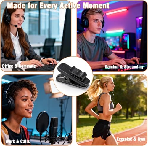26Pcs Headphone Cable Clips, Small Cord Management Clips for Earphones & Microphones – Secure & Organize 1.5mm-2.5mm Round Wires, Ideal for Sports, Office, Travel, and Daily Use