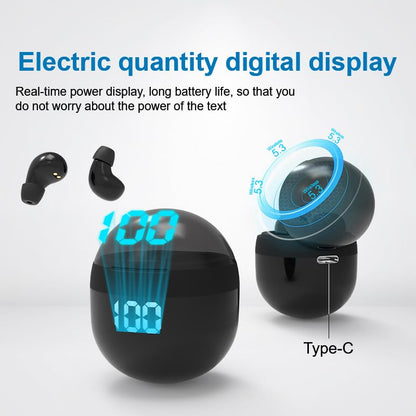 Invisible Mini Earbuds Wireless Bluetooth, Ultra-Comfort & Lightweight Wireless Mini Sleep Headphones, Unique Tumbler Portable Charging Case, Soft In-Ear Ear Plugs for Sleeping Small Ears Gym(Golden) - color: Golden