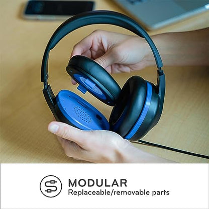 TWT Audio REVO TW330 Over-Ear Wired Headphones With Mic Boom - USB-C | Noise Reducing Headset, Built In Microphone, For Classrooms, School, Students, Teachers, Universal Device Compatibility - style: USB Type C