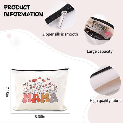 Small Mama Makeup Bag Pouch Birthday Mothers Day Gifts for Mom from Daughter Son Mom Things Stuff Bag Mother Accessories Pouch Cosmetic Bags for Women Mum Mama Appreciation Gifts Mommy Travel Pouches - color: Small Mama Makeup Bag Pouch