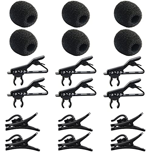 AUGSUN Lav Mic Clip Set 18 Pcs Lavalier Mic Clip Replacement Kit