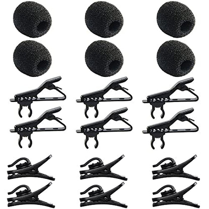 AUGSUN Lav Mic Clip Set 18 Pcs Lavalier Mic Clip Replacement Kit