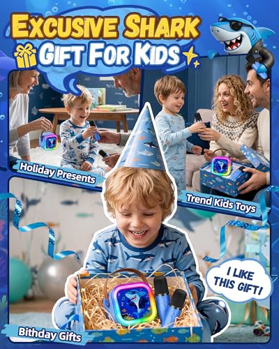 IROO Karaoke Machine for Kids Birthday Gifts for Girls Ages 4-12+ Years Old | 2026 Toys Ideas with 1-Month Karafun Premium, Mini Bluetooth Speaker With 2 Wireless Mics, MP3 Player for Family Home Party - color: Limited Edition Shark