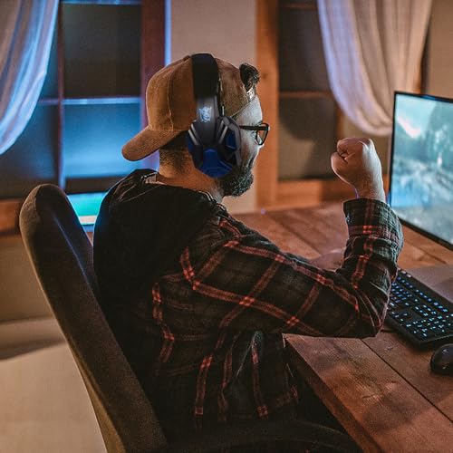 Cabilock Gaming Headset Wired Over-Ear PC Headphones with Microphone LED Light Noise Reduction for Streaming and Travel