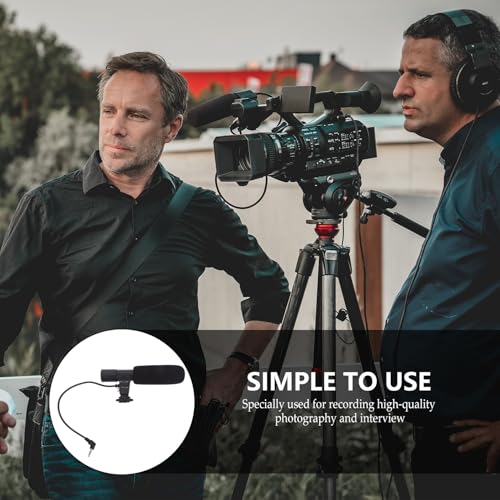 Homoyoyo Professional Camera Microphone with Stereo Plug for DSLR and Smartphone High-Sensitivity Interview Mic for Photography Vlogging and Digital Video Recording