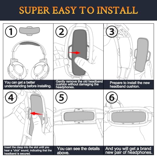 SOULWIT Headband for Razer ManO'War, Man O' War 7.1, Man O' War Tournament Edition Gaming Headsets, Replacement Headstrap Pad Repair Part - Black