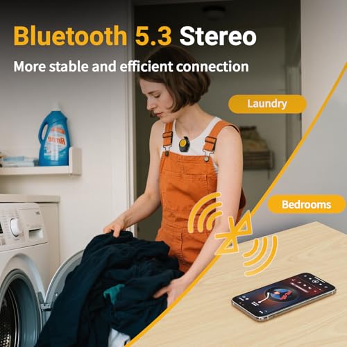 Redpepper Wearable Bluetooth Speaker, Clip-On Wireless Jobsite Pro IPX6 Waterproof Portable Speaker, Built-in Mic for Hands-Free Music/Calls