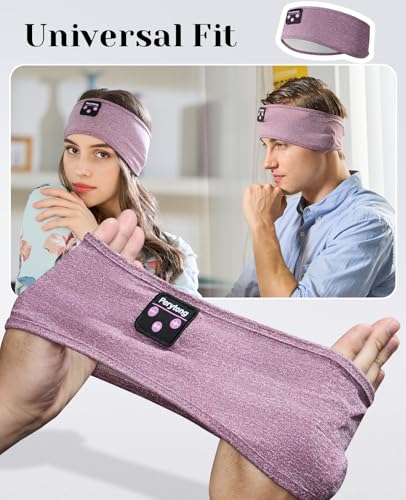 Perytong Sleep Headphones Wireless, Bluetooth Sports Headband Headphones with Ultra-Thin HD Stereo Speakers Perfect for Sleeping,Workout,Jogging,Yoga,Insomnia, Air Travel, Meditation (Purple) - color: Purple
