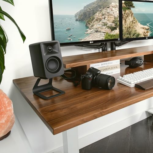 Kanto ORA 100W Powered Reference Desktop Speakers with Bluetooth - Black - Pair - color: Black, size: 3" Woofer - 100 Watts