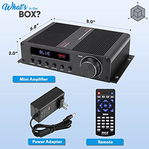 Pyle Wireless Bluetooth Home Audio Amplifier - 100W 5 Channel Home Theater Power Stereo Receiver, Surround Sound w/ HDMI, AUX, FM Antenna, Subwoofer Speaker Input, 12V Adapter, Black - PFA540BT
