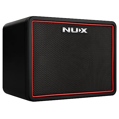 NUX Mighty Lite BT MKII Guitar Amp, 3W Electric Guitar/Bass Amplifier with Clean/Overdrive/Distortion Channel，7 Presets，512 Samples IR, Built in Drum Machine, Desktop Amplifier with Bluetooth