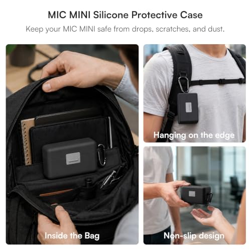 DJI Mic Mini Combo + Silicone Case + Colorful Wind Muff + Selfie Light | Wireless Microphone for iPhone/Camera/Android, Ultralight, Detail-Rich Audio, 48h Use, Noise Cancelling, Streaming, Vlog