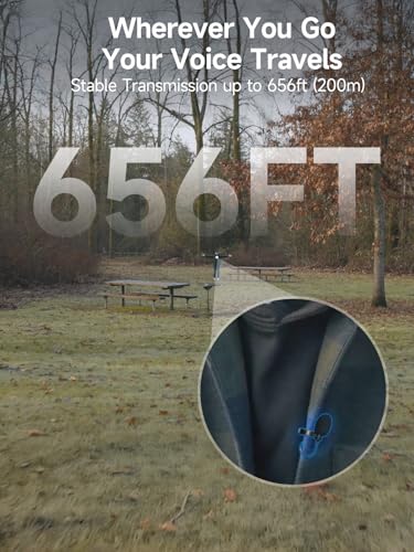SYNCO G2(A2) Wireless Lavalier Microphone with 48KHz 24Bit Noise Reduction 656FT Range Camera Microphone for DSLR/iPhone/Android/Laptop, Lapel Mic for Vlogging Streaming YouTube | 48kHz/24-bit audio vlogging, noise reduction, 656ft stable wireless range,