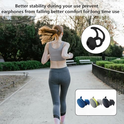 Earbud Replacement Tips Silicone Earbud Tips Ear Tips Compatible with Bose Quietcomfort and Sport Headphone Earbud Rubber Tips Earbud Covers 3 Pairs S M L Black