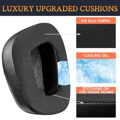 SOULWIT Cooling Earpads for Turtle Beach Stealth 600 Gen2/Gen3 - Black