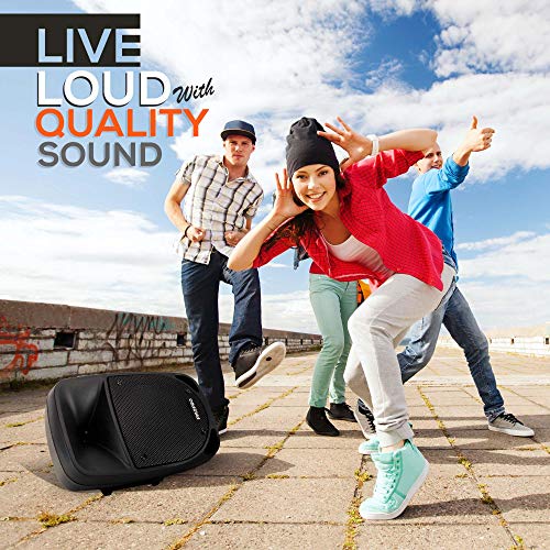 Pyle Portable 800W Karaoke PA System with Wireless Microphone, Bluetooth Streaming, Rechargeable Battery, USB/SD Recording & Powerful Sound – Compact Karaoke Speaker and PA Speaker for Home and Events - size: 8-inches Subwoofer