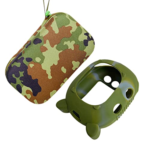 JCHPINE Silicone Cover and Carrying Case for JBL Clip 4 Bluetooth Speaker - color: Squad Green