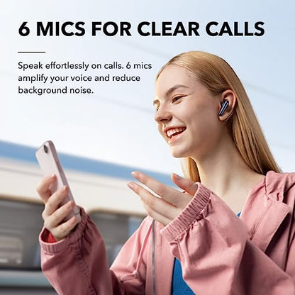 Soundcore by Anker Liberty 4 NC Wireless Earbuds | 98.5% Noise Reduction, Adaptive Noise Cancelling to Environment, Hi-Res Sound, 50H Battery, Wireless Charging, Bluetooth 5.3 - color: Black