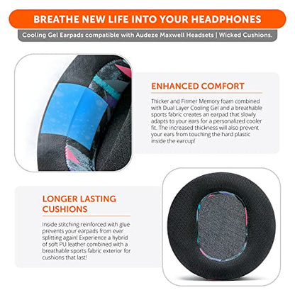 WC Freeze Maxwell Gen 1 - Cooling Gel Earpads for Audeze Maxwell 1 | Made by Wicked Cushions | Elevate Comfort, Durability, Thickness & Sound Isolation for Gaming | 90s Black - color: 90s Black