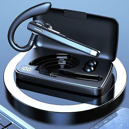 Bluetooth Headset, Bluetooth Earpiece Wireless Earpiece Single Ear BT 5.1 Wireless Handsfree Headset in Ear Headphone with Microphone for Business ﻿