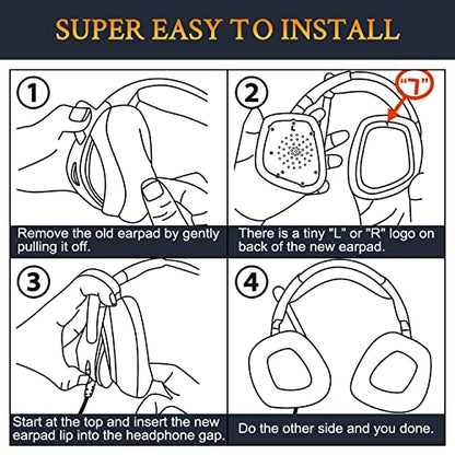 SOULWIT Cooling Earpads for Turtle Beach Stealth 600 Gen2/Gen3 - Black