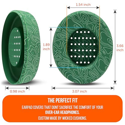 WC SweatZ Studio - Patented Covers for Beats Studio 3 (A1914) & 2 (B0500) | Made by Wicked Cushions | Made with Premium Silicone | Also fits B0501 | Emerald Tide - color: Emerald Tide