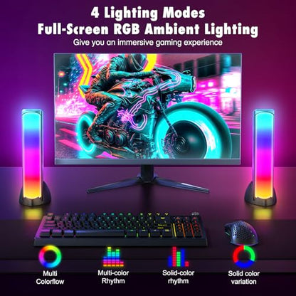OFFSIR Computer Speakers, RGB PC Speakers, Gaming Speakers with Full Screen LED Breathing Light, 2.0 Channel Stereo Sound Desktop Speakers, USB Powered Speaker for Computer Desktop PC Laptop Monitor