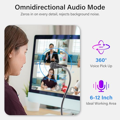 Plug & Play USB Microphone for PC, Desktop Condenser Mic | cardioid mic with noise reduction. Mute button. For podcasting, streaming, gaming. Works with Windows, Mac. - color: Black 3
