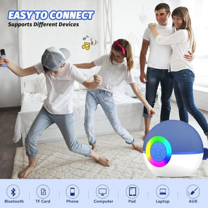 Mgaolo Mini Karaoke Machine for Kids Adults,Portable Bluetooth Speaker with 2 Wireless Microphones,Gift Toys with MP3 Player for Boys Girls 3-12 Year Old Birthday Family Home Party Present (Blue) - color: Blue 2mic