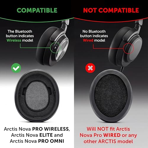 WC Freeze Nova Pro Wireless - Earpads for Arctis Nova Pro Wireless & More | Made by Wicked Cushions | Also fits SteelSeries Nova Elite & Nova Pro Omni(Doesn't Fit Other Models) | Black - color: Black